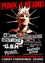 Dangerous Dave & the Side Effects - Punk for Beano, The Underworld, Camden, London 12.10.19